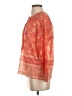J.Crew Paisley Orange Long Sleeve Blouse Size 00 - photo 5