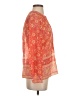 J.Crew Paisley Orange Long Sleeve Blouse Size 00 - photo 4