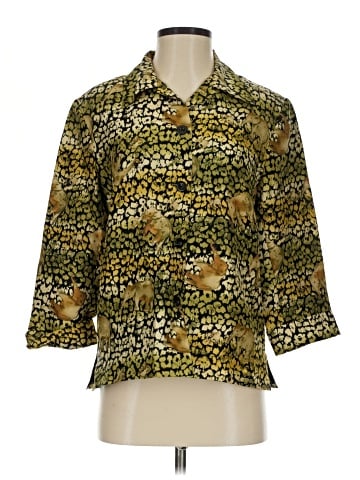 Silkland 3/4 Sleeve Button-Down Shirt (view 1)