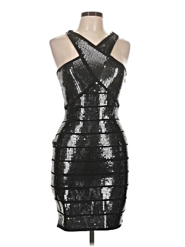 a line dress with slit A-Line V-Neck Satin Prom Dress with Slit, Black / 10