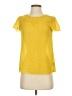 Maeve 100% Polyester Yellow Short Sleeve Blouse Size 0 - photo 1