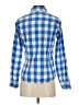 J. McLaughlin 100% Cotton Checkered-gingham Blue Long Sleeve Button-Down Shirt Size 2 - photo 2