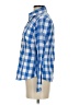 J. McLaughlin 100% Cotton Checkered-gingham Blue Long Sleeve Button-Down Shirt Size 2 - photo 5