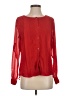 Calvin Klein 100% Polyester Red Long Sleeve Blouse Size S - photo 1