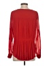 Calvin Klein 100% Polyester Red Long Sleeve Blouse Size S - photo 2
