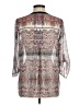 Pale Sky 100% Polyester Silver 3/4 Sleeve Blouse Size M - photo 2