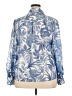 Unbranded 100% Polyester Floral Blue Long Sleeve Blouse Size XXL - photo 2