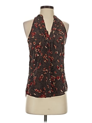 Waverly Grey Sleeveless Silk Top (view 1)