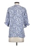 Well Worn 100% Recycled Polyester Blue 3/4 Sleeve Blouse Size XS - photo 2