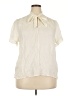 Brass Ivory Short Sleeve Blouse Size XXL - photo 1
