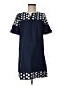 J.Crew 100% Polyester Polka Dots Blue Casual Dress Size 10 - photo 1