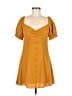 City Studio Solid Orange Casual Dress Size M - photo 1