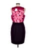 Calvin Klein 100% Polyester Color Block Purple Cocktail Dress Size 10 - photo 2