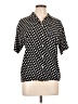 Impressions Polka Dots Black Short Sleeve Blouse Size 10 - photo 1