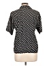 Impressions Polka Dots Black Short Sleeve Blouse Size 10 - photo 2