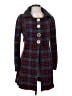 Free People Plaid Blue Wool Coat Size 4 - photo 1