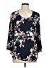 ChicMe 100% Polyester Black 3/4 Sleeve Blouse Size 12 - photo 1