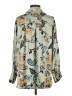 Zara 100% Polyester Paisley Green 3/4 Sleeve Blouse Size S - photo 2