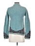 Sleeping On Snow 100% Lambswool Animal Print Teal Wool Pullover Sweater Size XS - photo 2