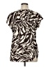 Joie 100% Polyester Animal Print Brown Short Sleeve Turtleneck Size XL - photo 2