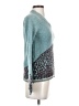 Sleeping On Snow 100% Lambswool Animal Print Teal Wool Pullover Sweater Size XS - photo 4