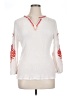 Solitaire White 3/4 Sleeve Blouse Size 1X - photo 1