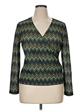 Ak Anne Klein Long Sleeve Blouse