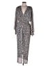 Banana Republic 100% Polyester Animal Print Silver Jumpsuit Size 8 (tall) - photo 1