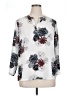 Daniel Rainn Floral Ivory 3/4 Sleeve Blouse Size XL - photo 1