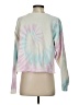 Retro Brand 100% Cotton Tie-dye White Blue Sweatshirt Size S - photo 2