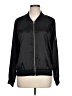 New Directions 100% Polyester Solid Black Track Jacket Size L - photo 1