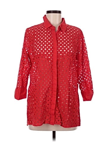 Peck & Peck 3/4 Sleeve Button-Down Shirt (view 1)