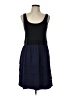 Theory 100% Silk Color Block Black Casual Dress Size 12 - photo 1