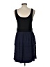 Theory 100% Silk Color Block Black Casual Dress Size 12 - photo 2