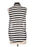 Edge Stripes Blue Sleeveless Button-Down Shirt Size L - photo 2
