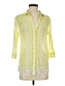 Edme & Esyllte 100% Polyester Stripes Yellow 3/4 Sleeve Blouse Size 4 - photo 1