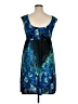 Connected Apparel Floral Blue Cocktail Dress Size 1X  - photo 2