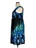 Connected Apparel Floral Blue Cocktail Dress Size 1X  - photo 5