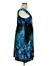 Connected Apparel Floral Blue Cocktail Dress Size 1X  - photo 4