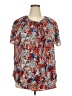 In'Voland 100% Polyester Blue Short Sleeve Blouse Size 18 - photo 1