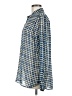 C. Wonder 100% Polyester Checkered-gingham Blue Long Sleeve Blouse Size M - photo 5