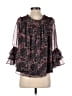 CeCe Black 3/4 Sleeve Blouse Size S - photo 2