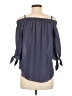 I.N. San Francisco 100% Polyester Blue 3/4 Sleeve Blouse Size M - photo 2