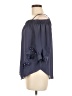 I.N. San Francisco 100% Polyester Blue 3/4 Sleeve Blouse Size M - photo 5