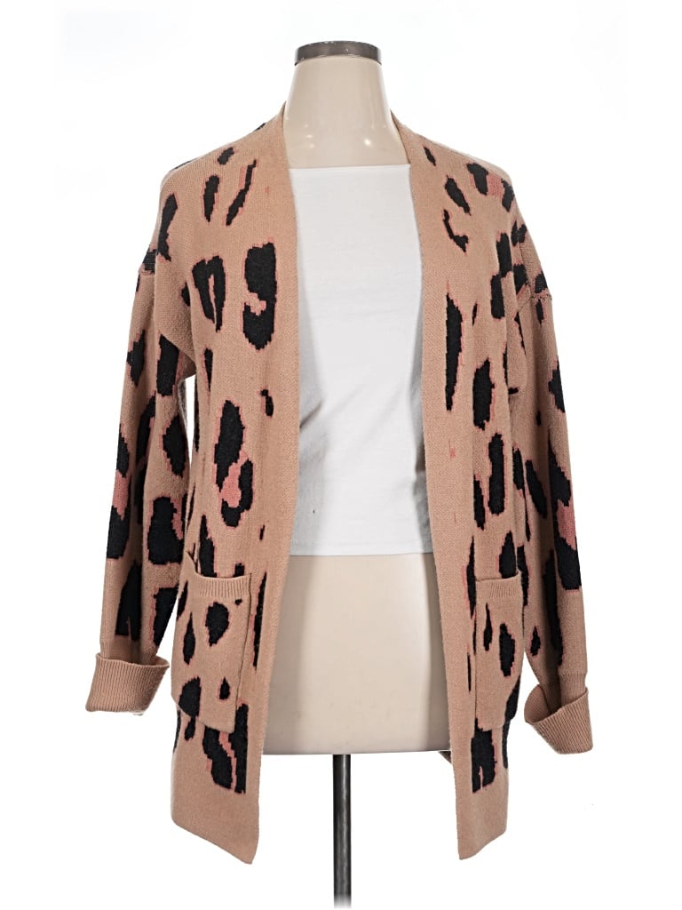 Pre-owned Zesica Cardigan Sweater In Tan