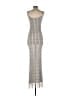 MNG Metallic Silver Cocktail Dress Size 4 - photo 2