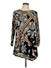 Alfani Paisley Black Long Sleeve Top Size L - photo 1