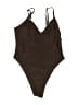 Unbranded Solid Brown One Piece Swimsuit Size L - photo 1