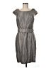 Muse Metallic Gray Casual Dress Size 8 - photo 1