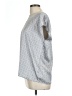 Halogen Houndstooth Silver Short Sleeve Blouse Size L - photo 5